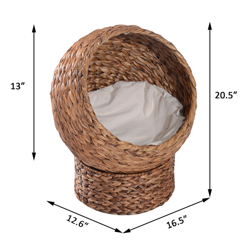 Esperanza Cotton Pet Bed Brown 20 H x 12.75 W x 12.5 D